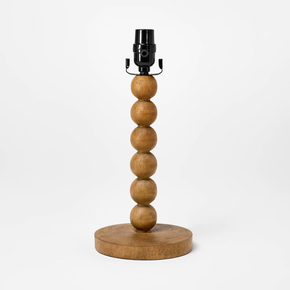 Turned Wood Stick Lamp Base Brown - Threshold designed with Studio McGee