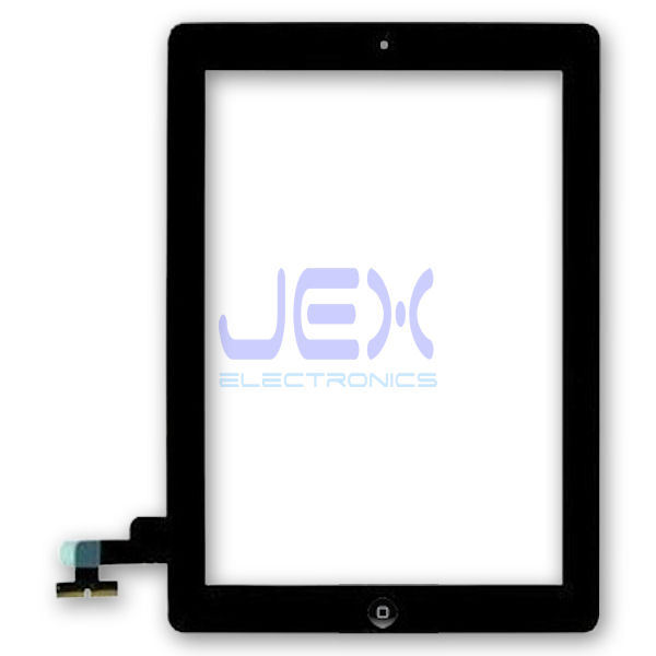 Replacement Black Glass Digitizer Touch Screen Full Front Assembly for iPad 2