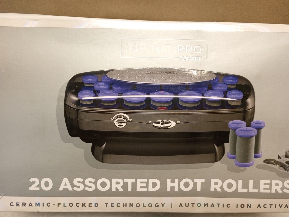 Conair Infinity Pro HS41X Ceramic Flocked Hot Rollers 20 Count with Clips Tested