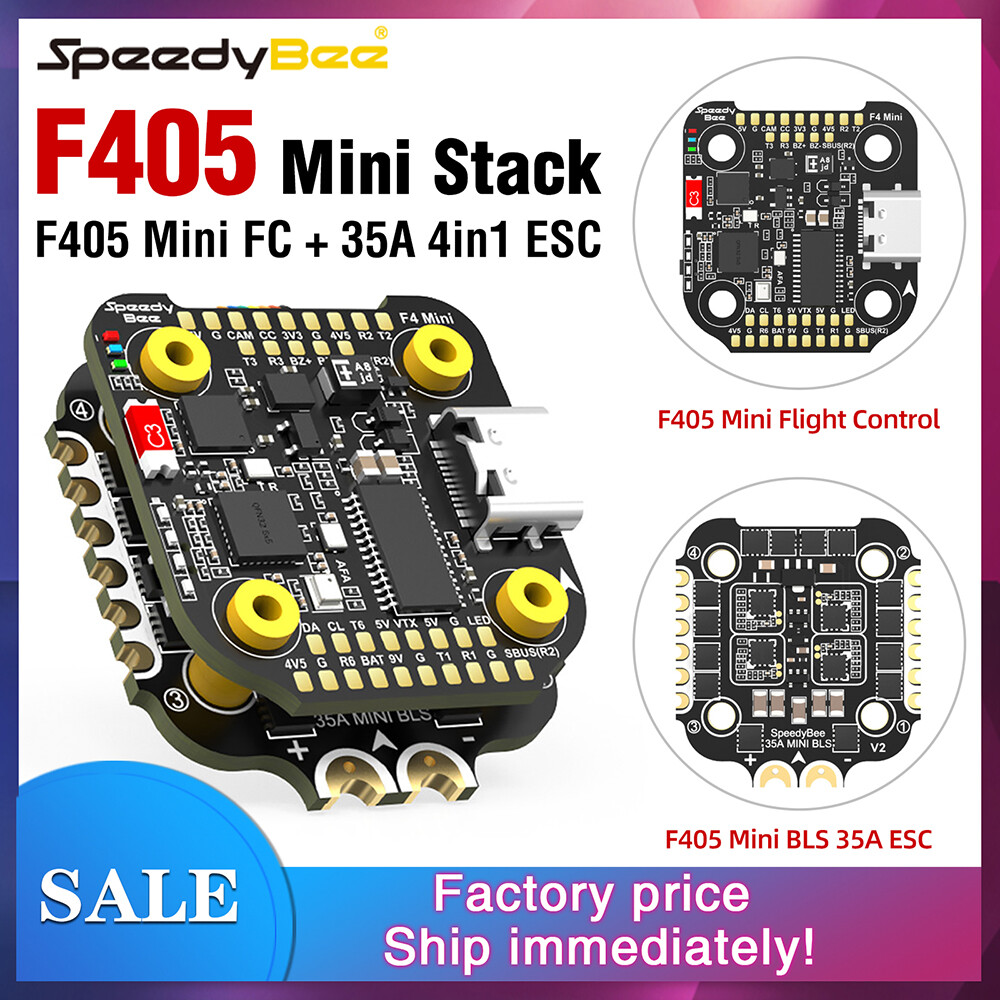 SpeedyBee F405 Mini Stack Flight Controller FC BLS 35A V2 ESC for RC FPV Drone