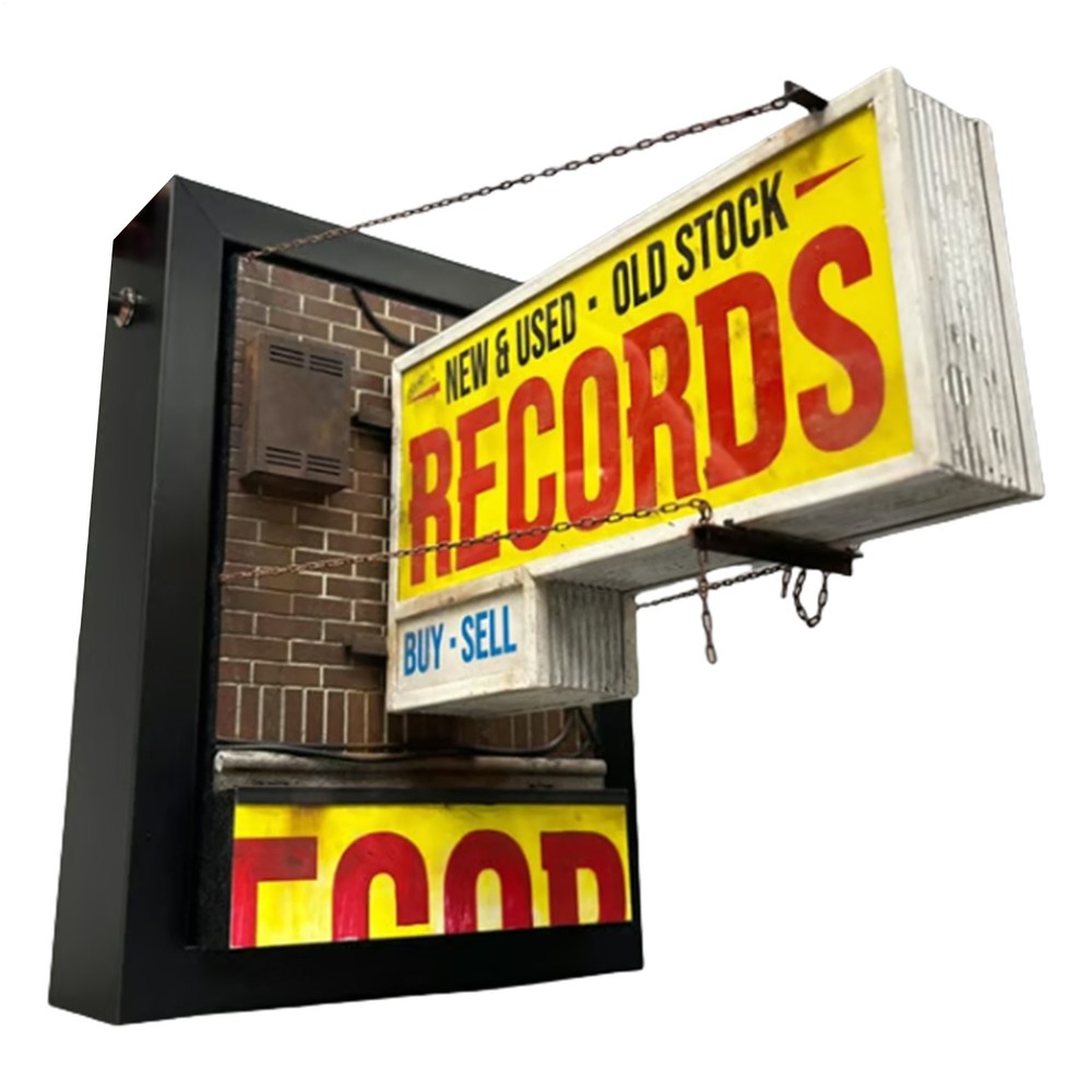 Record Store Wall Light Handmade Retro Record Wall Lamp Gift for Studios