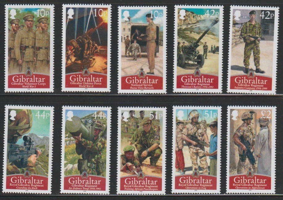 Gibraltar    2008    Sc # 1158-67   MNH   OG