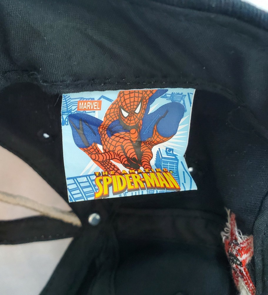 2007 Marvel The Amazing Spiderman Baseball Cap Hat Adjustable Hook & Loop EUC