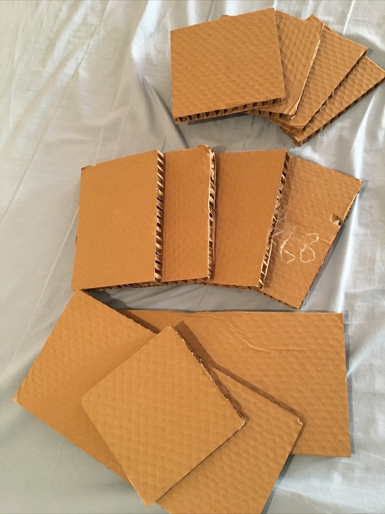 11 pcs. Corrugated Cardboard Craft Pieces, assorted packing material