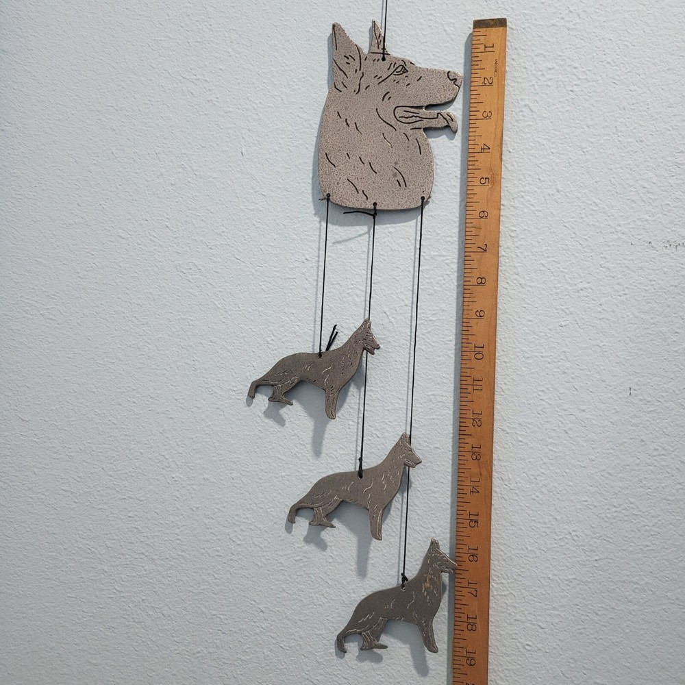 Metal German Shepherd Dog Wind Chimes