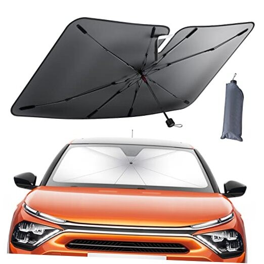 Lamicall Car Windshield Sunshade Umbrella - Foldable Car Windshield Sun Shade