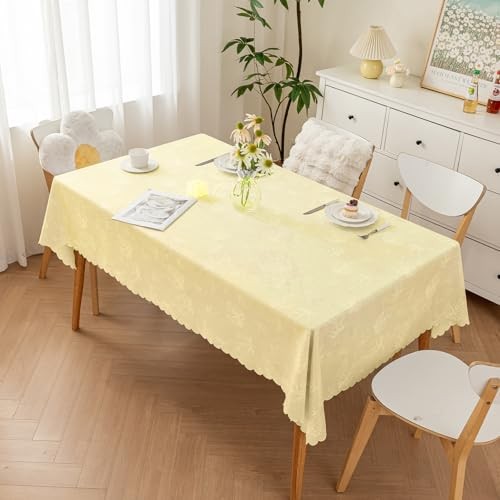 Rectangle Table Cloth Waterproof Heavy Duty 70" x 52" (Rectangular) Yellow