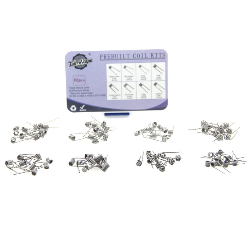 80pcs A1 Clapton Heating Wire Coils Ready-made Kit
