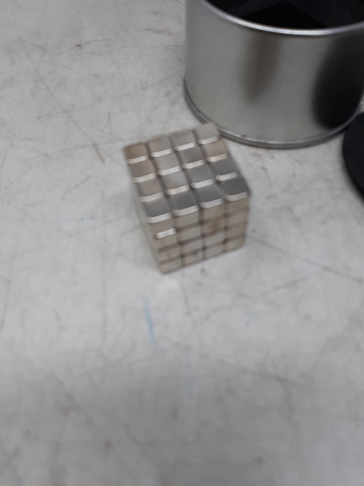 Premium Cube Magnets - Small, Extra Strength Desk Accessory with Tin Case