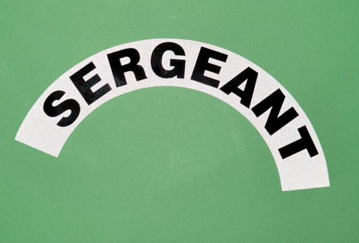 FIREFIGHTER HELMET DECALS CRESCENT (SERGEANT)