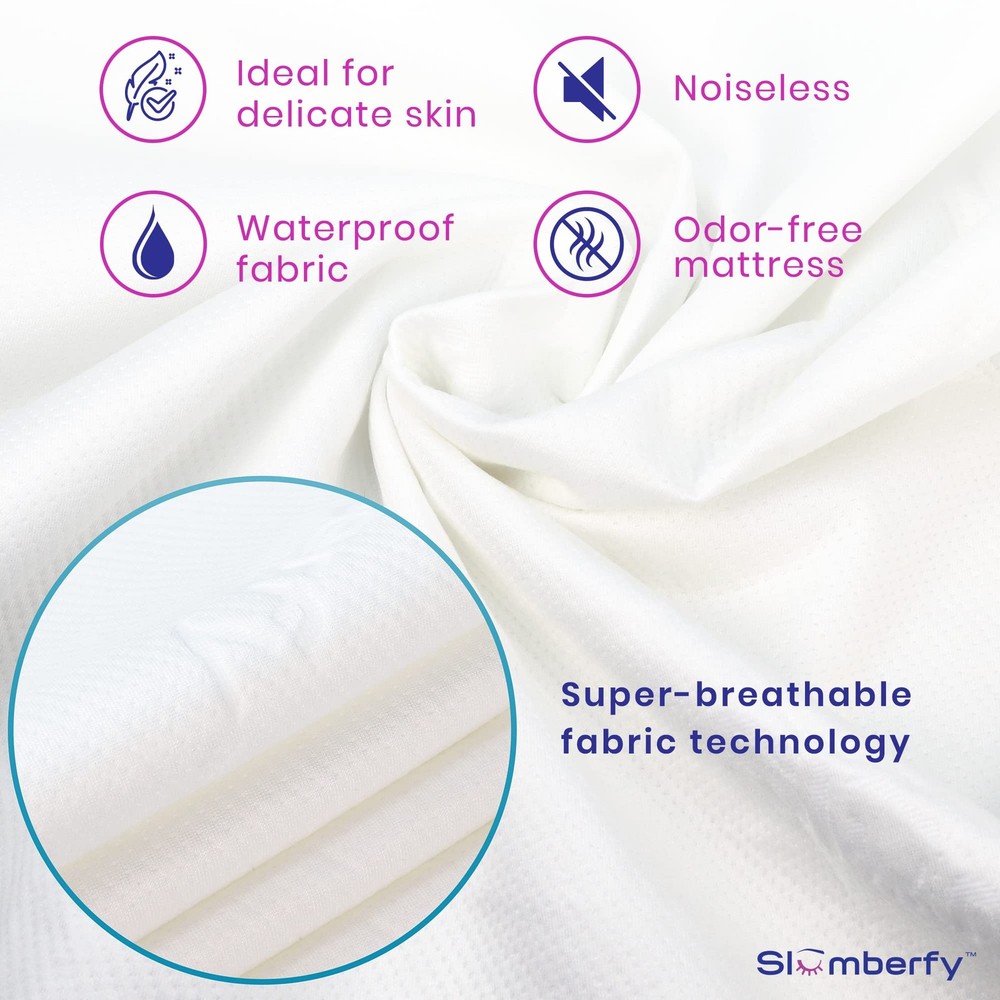 Waterproof Mattress Protector by | Hypoallergenic Bamboo Mattress Protector |...