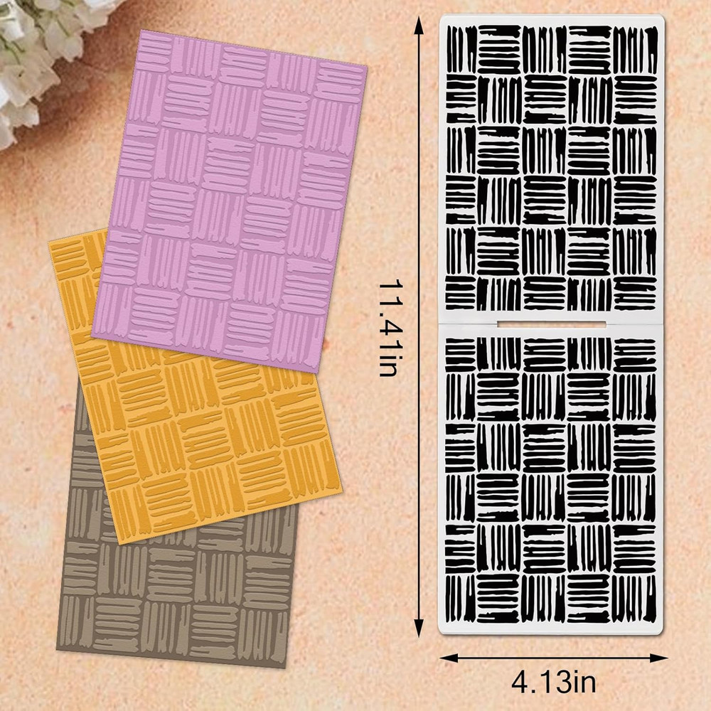 Stripe Embossing Folder, Wood Stick Background Embossing Folder for Card Making,