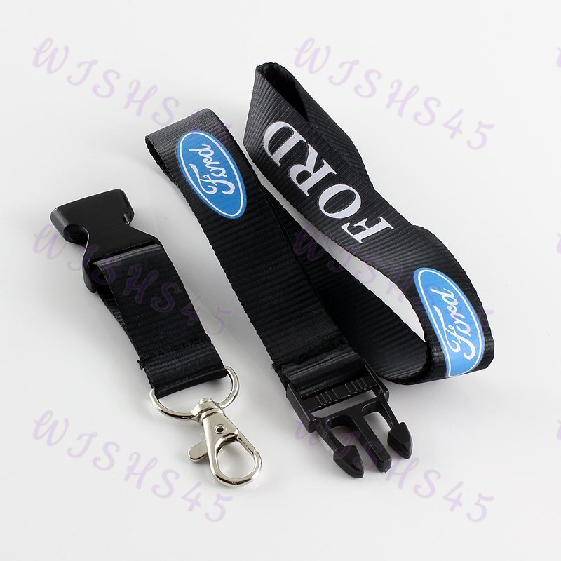 Quick Release Keychain Neck Strap Black NEW For Ford Lanyard Neck Strap