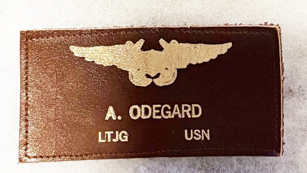 USN A. Odegard LTJG Jacket Name Tag