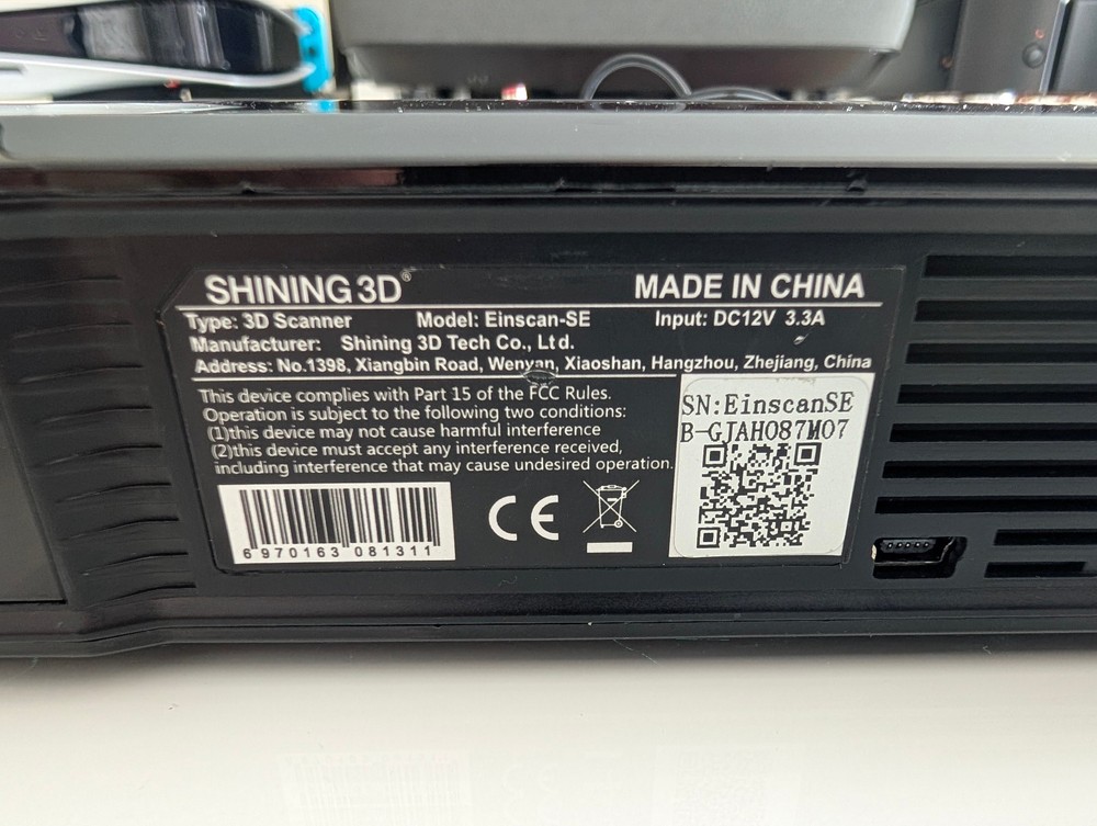 UNTESTED Shining 3D EinScan-SE Desktop 3D Scanner (no stand)