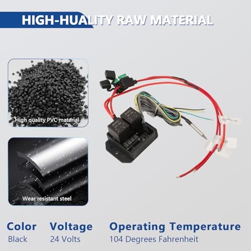 Digital Radiator Fans Controller Switch Kit with Adjustable Temperature Range