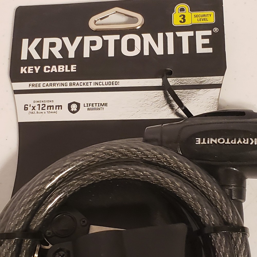 Kryptonite CABLE LOCK 6'x12mm Key New