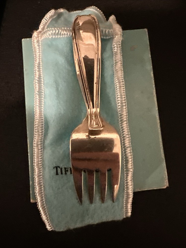 tiffany co engraved sterling silver spoon And Fork.