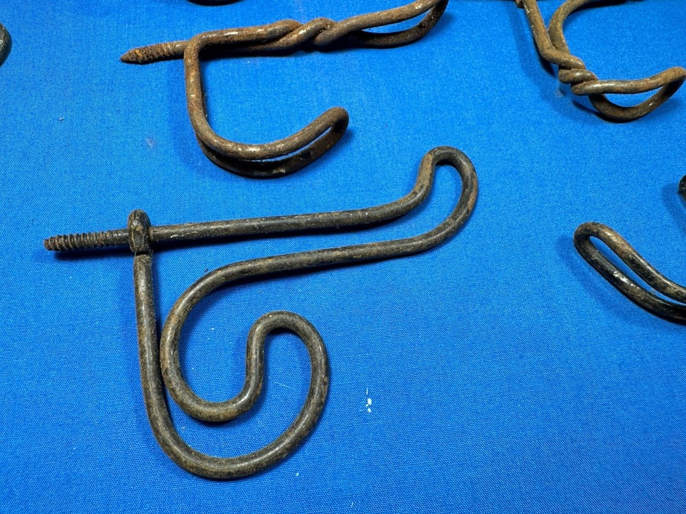 18 Vintage WIRE HOOKS w/ Threaded Ends & No Bends ~ Several Different Sizes