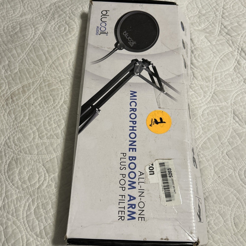 Blucoil Microphone Boom Arm Plus Pop Filter BLCL NOB