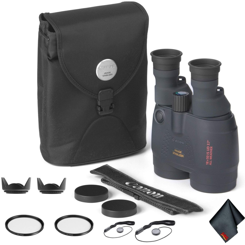 Canon 18x50 Image Stabilization All-Weather Binoculars - Starter Bundle