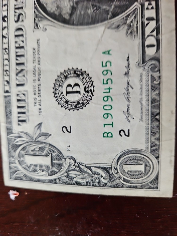 2021 MISALIGNED MISCUT ERROR $1 DOLLAR BILL