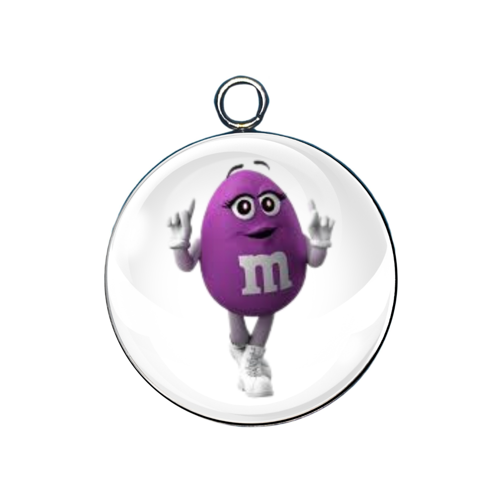 M & M Glass Cabochon Charms