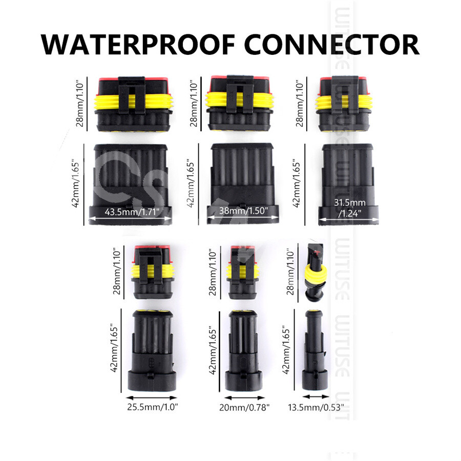 Car Sealed Electrical Wire Cable Connectors Plug Terminals Plastic Kit 708Pcs