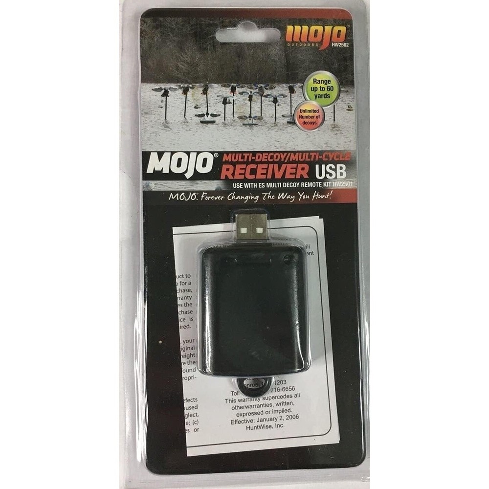 Mojo Outdoors Multi Decoy Receiver USB HW2502 Remote Control System