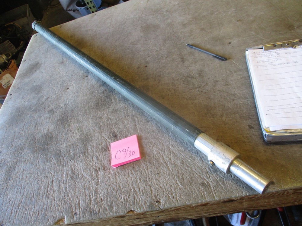 53" Aluminum Antenna Mast Top Section w/180degree Rotate Adjust, Ham Radio, Mili