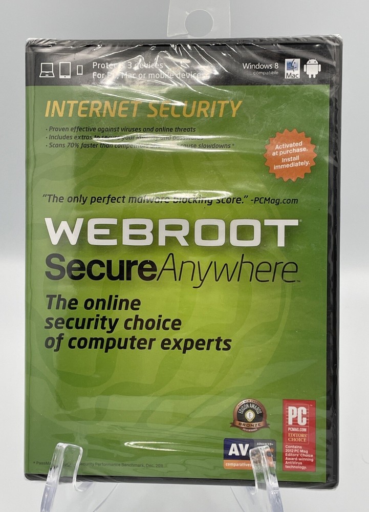 Webroot Secure Anywhere Internet Security WINDOWS 8 Compatible PC Mac or Mobile