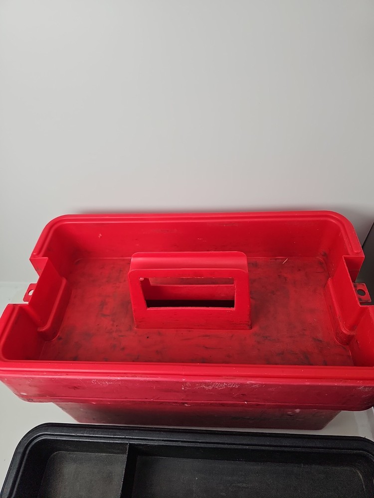 Snap-on Red Plastic Portable Multi Layer Tool Box Storage Chest Case KRW200