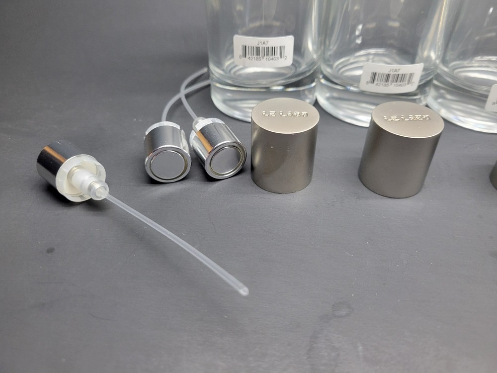 3 Pack Empty Cologne Perfume 3.4oz / 100mL Glass Bottle Atomizer Spray "Le Labo"