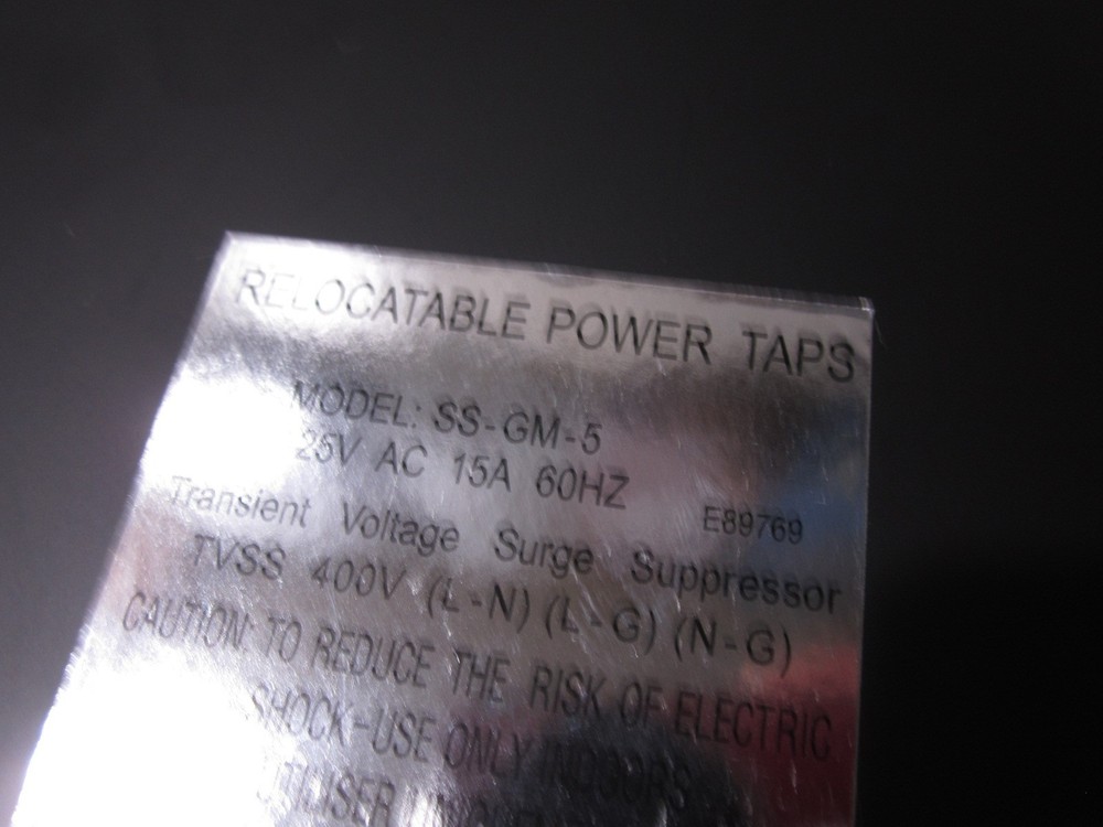 Relocatable Power Taps Model SS-GM-5, Black ~ Tested Cheapest $ On eBay!!!