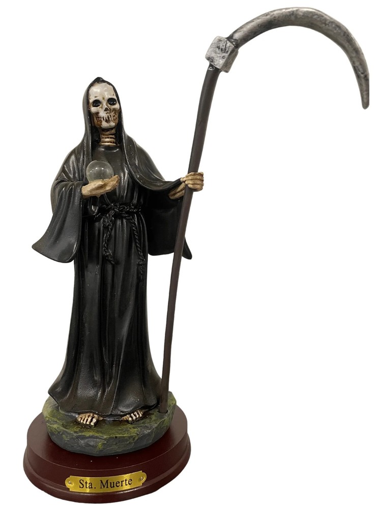 Black Santa Muerte Statue 9’