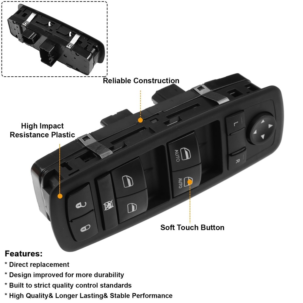Front Driver Side Master Power Window Switch for 2009-2015 Dodge Ram 1500 2500 3