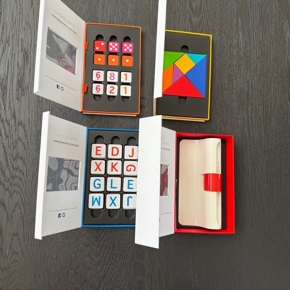 Osmo Base Words Numbers Tangram Set for iPad – Complete, Mint