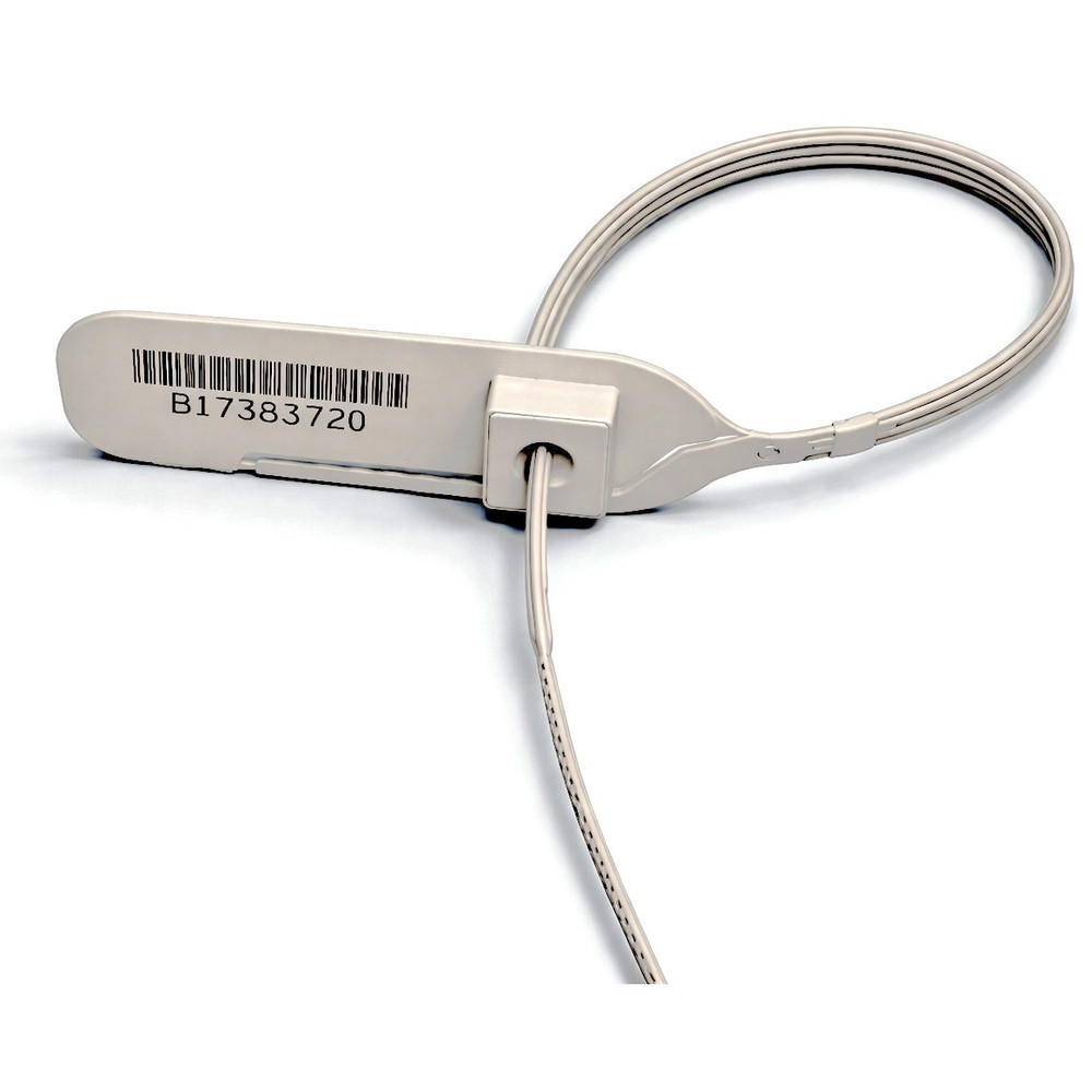Plastic Security Cable Seals 50 Pack Barcode Tags Tamper Proof Inventory White S