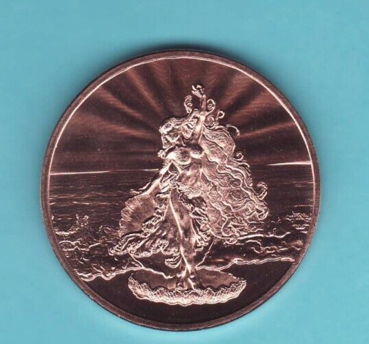 APHRODITE  1  oz. Copper Round coin