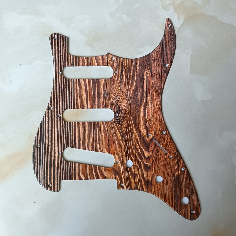 Loaded Prewired SSS Wood Grain ST Pickguard Coil Split Switch Singel Coil Pickup