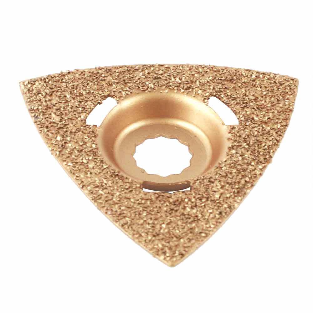 80mm Triangular Carbide RASP, 8mm Offset Mount Fits Fein Multimaster, Rockwell