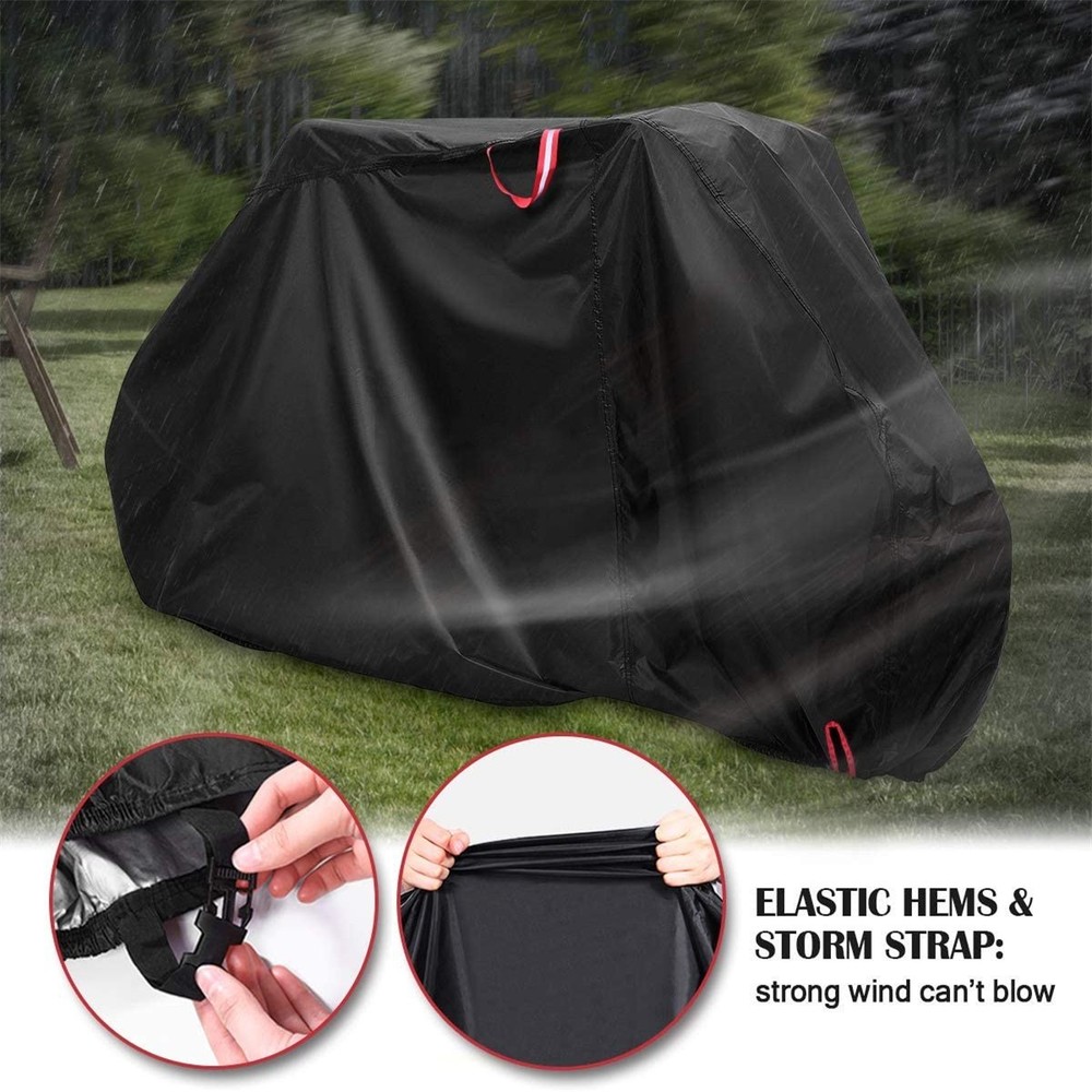 Multi-Functional 210D Foldable Waterproof Bicycle Rain Cover Protective
