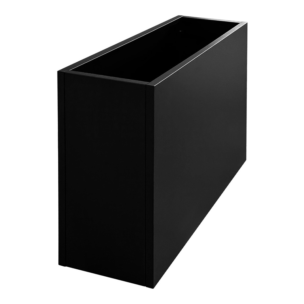 12x36X26" Rectangular Steel Planter Box Patio Garden Planter with Insert Shelf