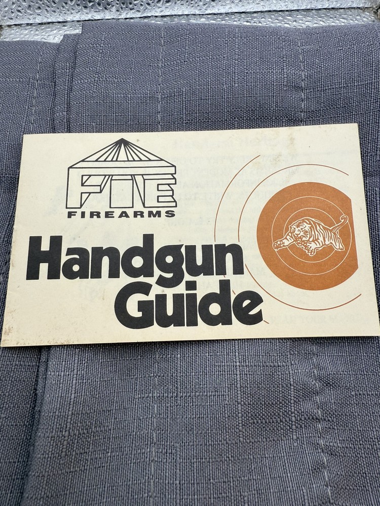 FIE HANDGUN GUIDE F.I.E. Booklet