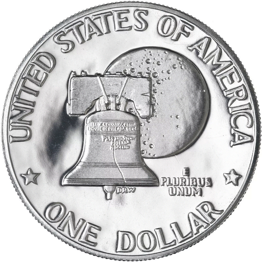 1976 S Eisenhower Ike  Copper Nickel Clad Proof Dollar Type 2