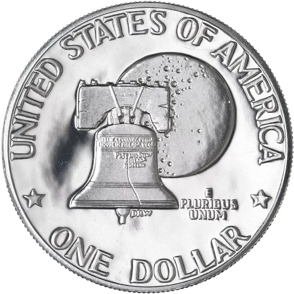 1976 S Eisenhower Ike Copper Nickel Clad Proof Dollar Type 2
