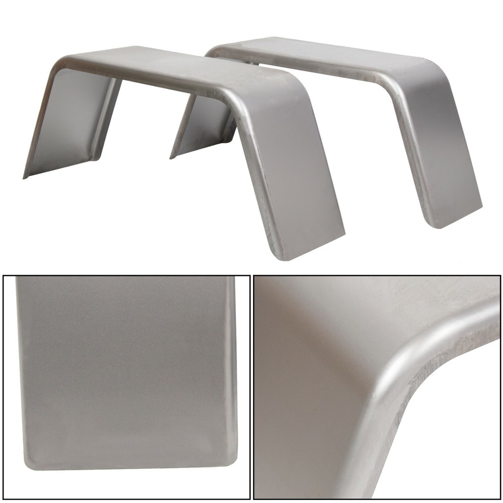 Set of 2 Square Steel Cargo Trailer Fenders Pair For 14"-16" wheels