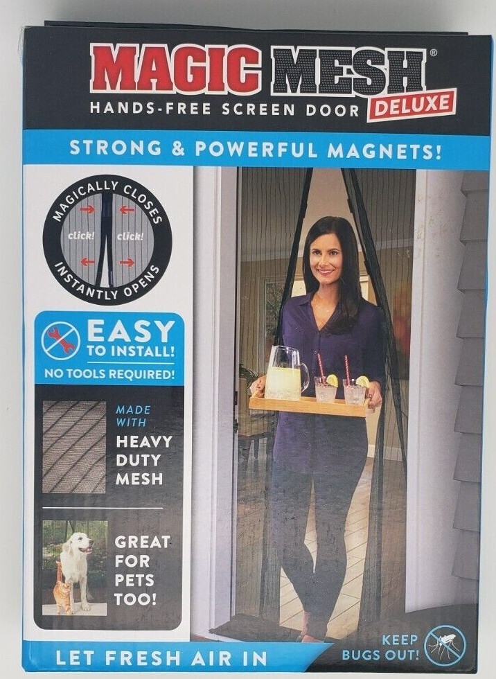 Magic Mesh Hands-Free Screen Door Deluxe New!
