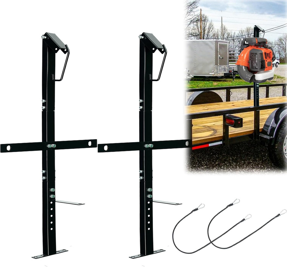 1 Place Heavy-Duty Backpack Leaf Blower Rack for Trailers, Adjustable Leaf Blowe