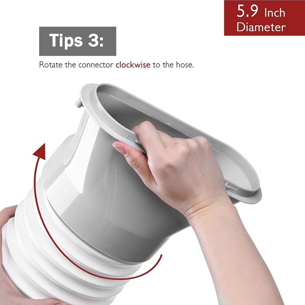 Extendable Air Conditioner Hose - 78" Length, 5.9" Diameter